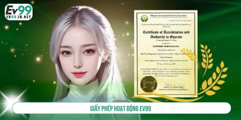 Giấy phép hoạt động EV99