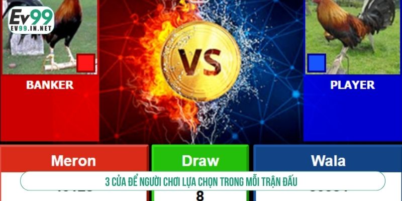 3 cửa để người chơi lựa chọn trong mỗi trận đấu