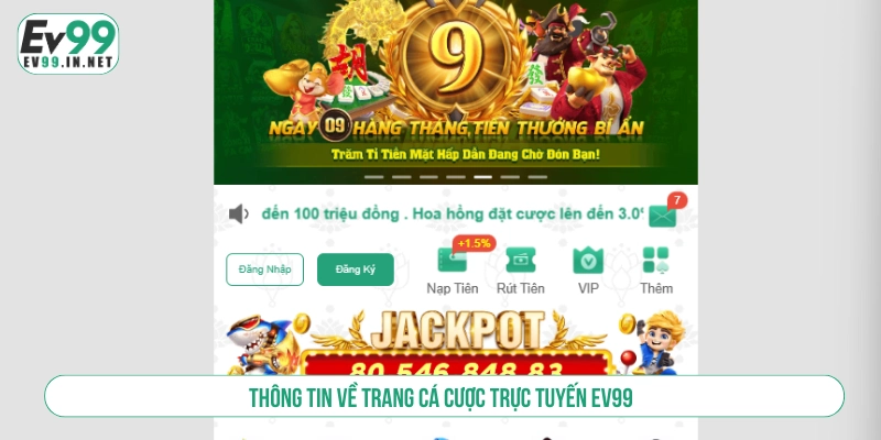 EV99 ⚜️ Nhà Cái Quốc Tế Đẳng Cấp | Trải Nghiệm Cá Cược 5 Sao Thông tin về trang cá cược trực tuyến EV99